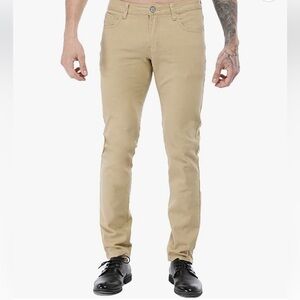 ZLZ denim pants men’s skinny slim stretch comfort jeans khaki size 30 NWT